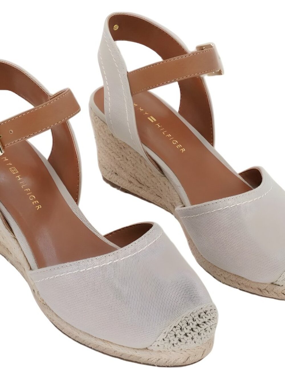 Tommy Hilfiger Nilsa Espadrille Wedge Sandals Light Natural 7M - Picture 4 of 6